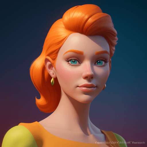 AI generated: portrait of a person, Bright color, disney style, 3D render, best quality, 8K, front lighting, ultra...