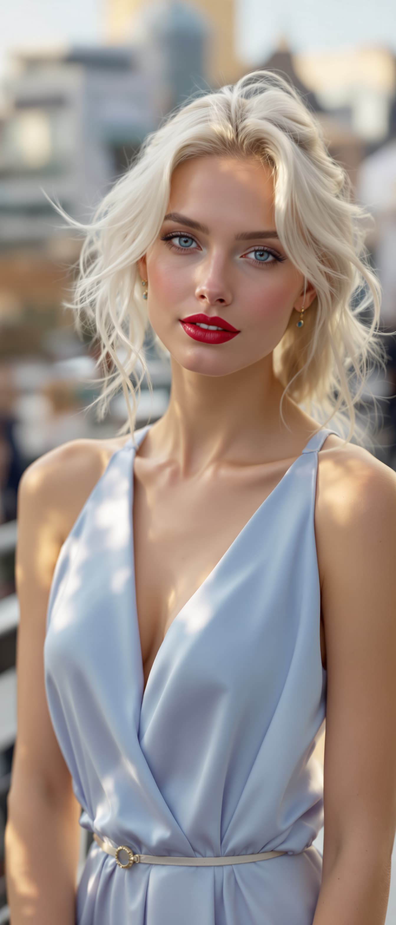 AI generated: "High resolution vertical portrait, Sony A1 120mm lens. A fair skin supermodel, early 20's, platinum...