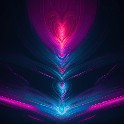 AI generated: futuristic abstract art, colourful, 4k, live, dream, light in the dark, hope