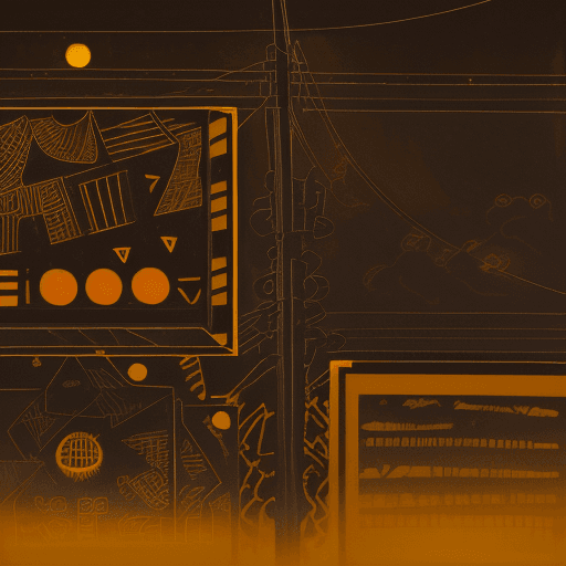 AI generated: a close up of a piece of art with writing on it, muted brown yellow and blacks, adinkra symbols, wit...