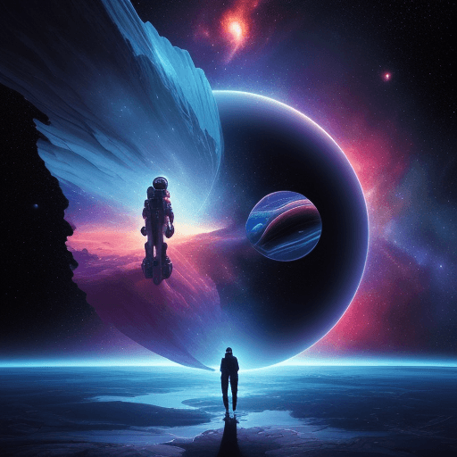 AI generated: cover image fantastique, Vibrant Visions, space, amazing, deep, adventure, fiction, surrealisme 