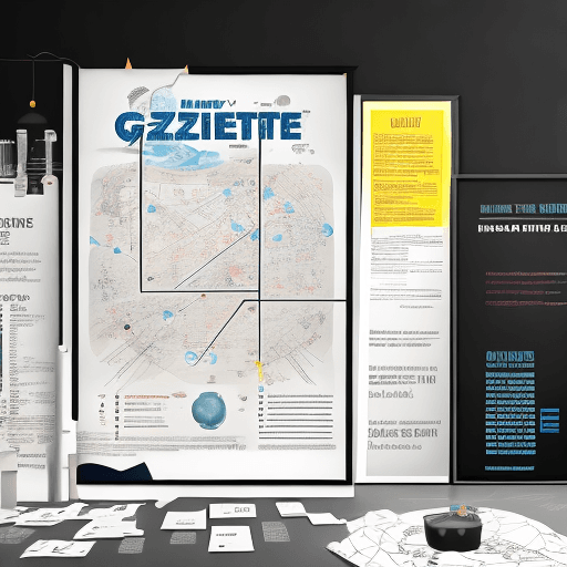 AI generated: Design a scientific and academic poster made up of 3 main  sections , with gazetteer  theme , the de...
