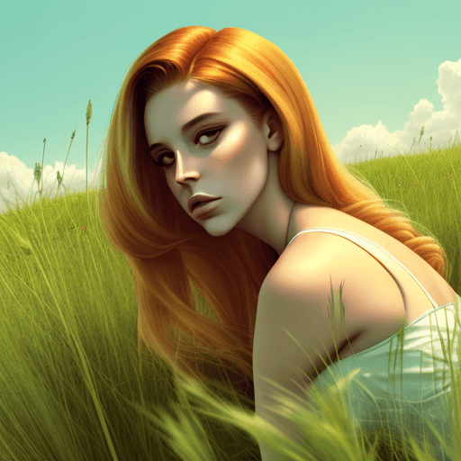 AI generated: summertime sadness grass