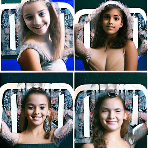 AI generated: Photo of a group of the hot naked 14 years old girls making sexy poses, not too big tits but big ass...