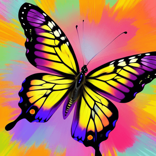 AI generated: a close of a butterfly with vibrant colours 