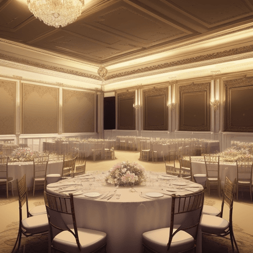 AI generated: Make a high definition image showing an event, highlighting the setting of the place. Being of a ver...