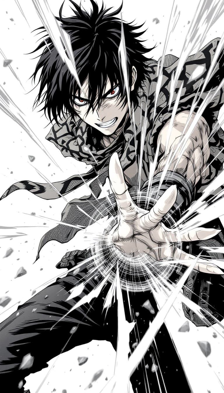 AI generated: Japanese Manga art of Eren Yeager