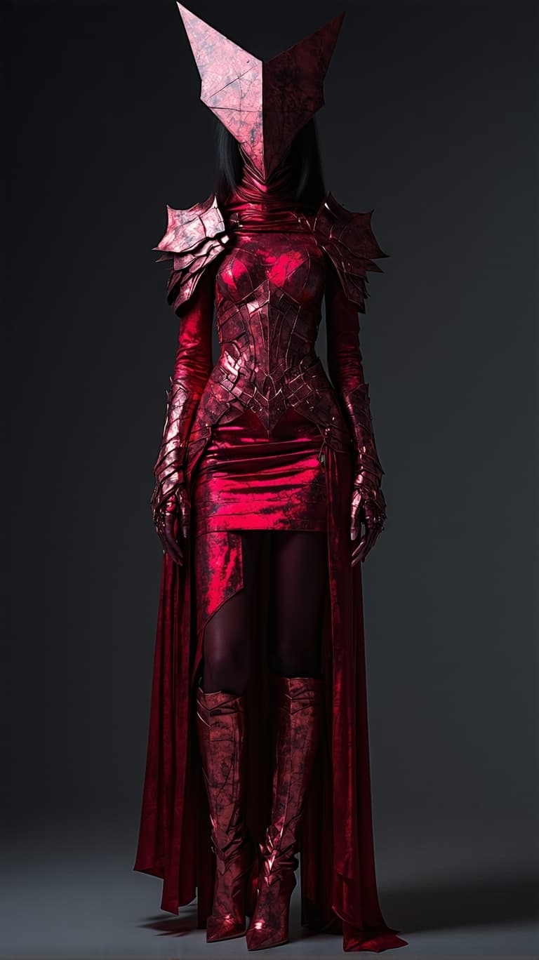 AI generated: "Image is a full-body portrait captured with a Sony A1 50.1 mb using a 200mm lens, of a model wearin...