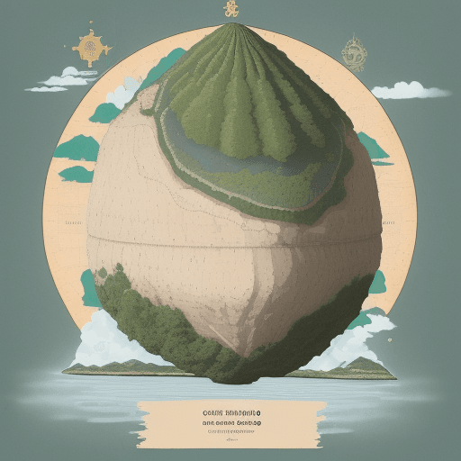 AI generated: O mapa envelhecido é um objeto antigo e misterioso, desgastado pelo tempo. Ele mostra um caminho pon...