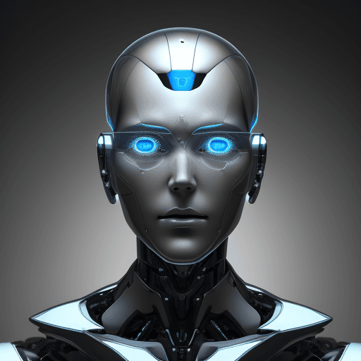 AI generated: Transparent Elegant Futuristic man Android Humanoid Robot with Face removed, I-Robot Movie, Artifici...