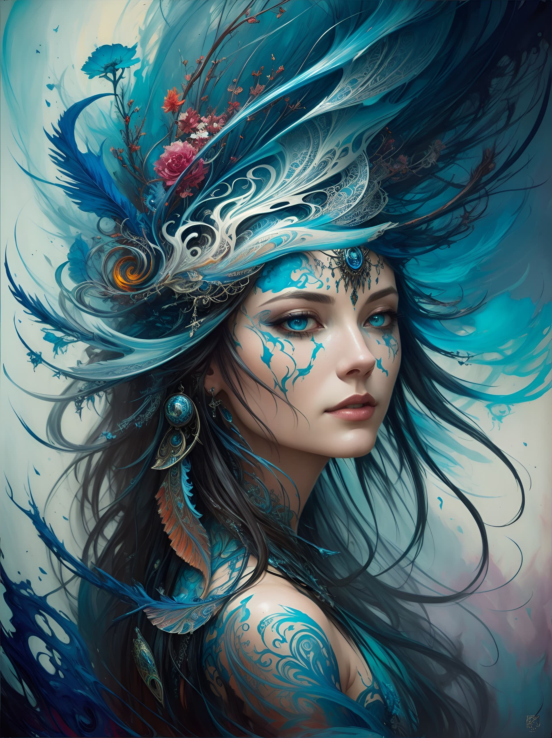AI generated: 1girl, 8k resolution, photorealistic masterpiece by Aaron Horkey and Jeremy Mann, intricately detail...