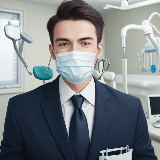 AI generated: dentist in suit
