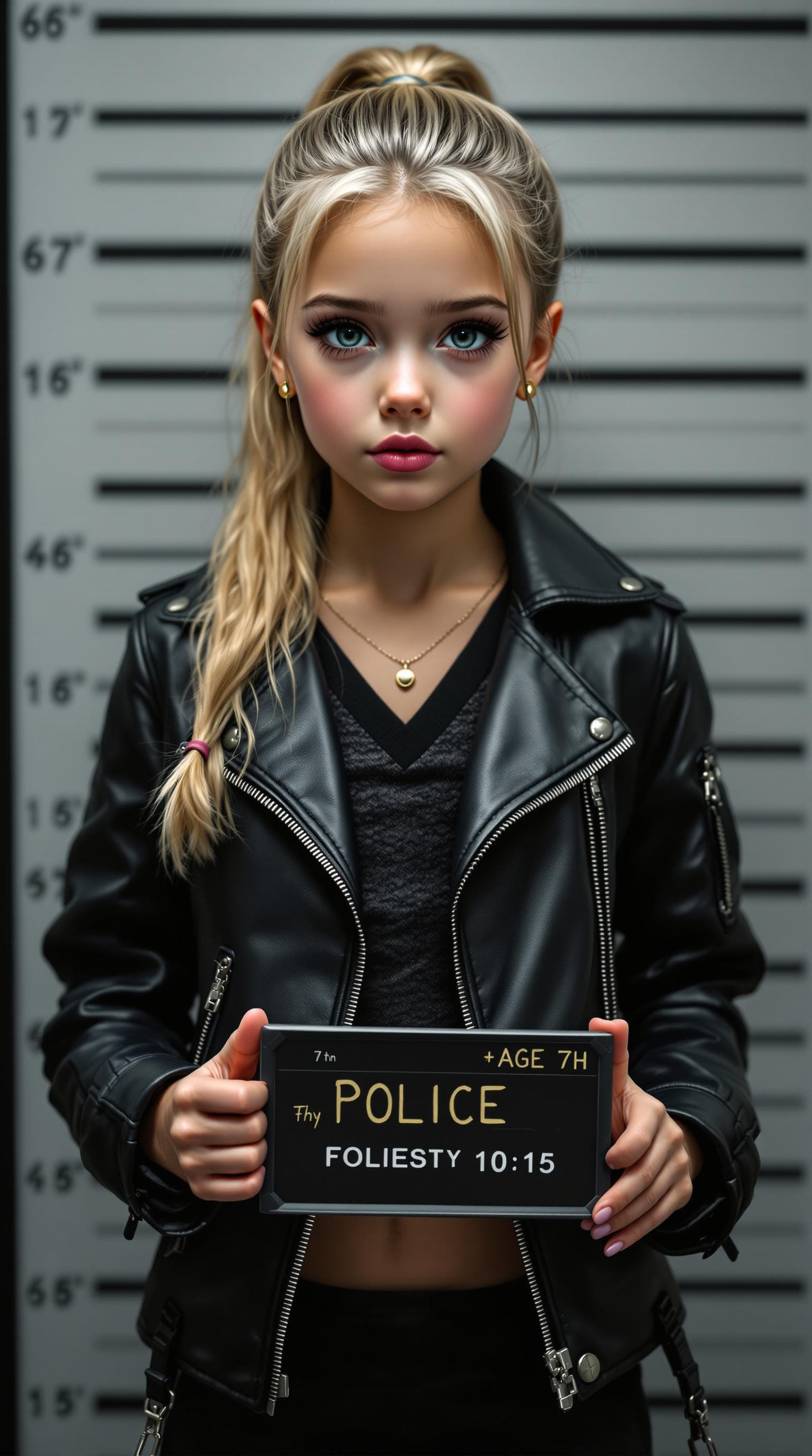 AI generated: a professional photo of a exceptionally beautiful girl in the world (age 7), (seven year old), highl...