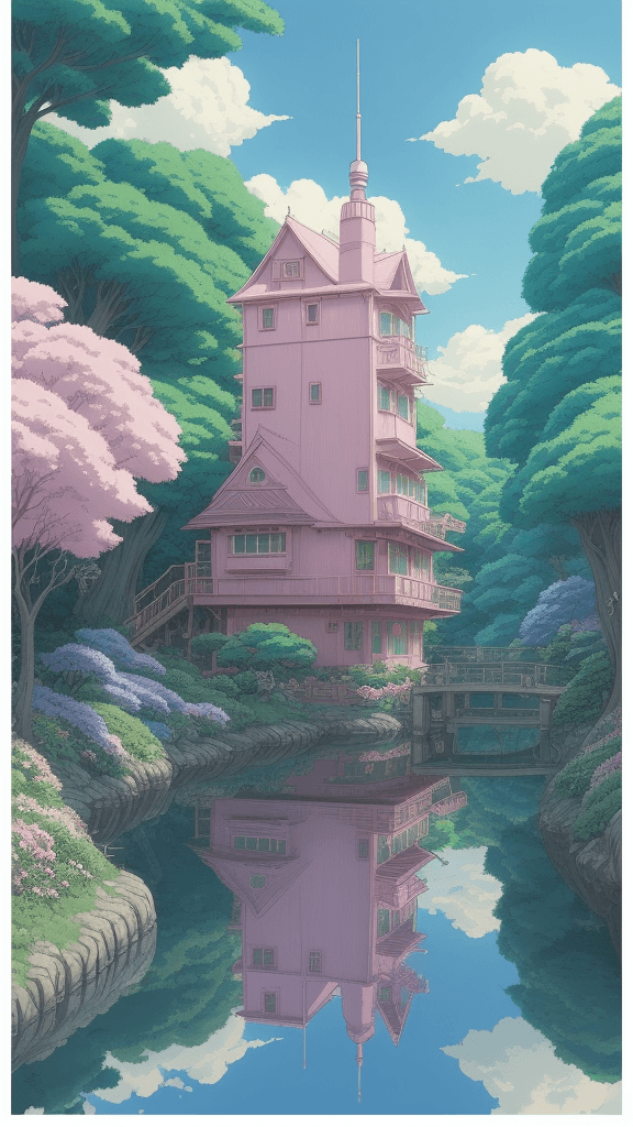 AI generated: pinky wonder Studio Ghibli 16k4d rfktrstyle"in a ultrarealistic background" <lora:Vut_out_XL_MU:0. 8...