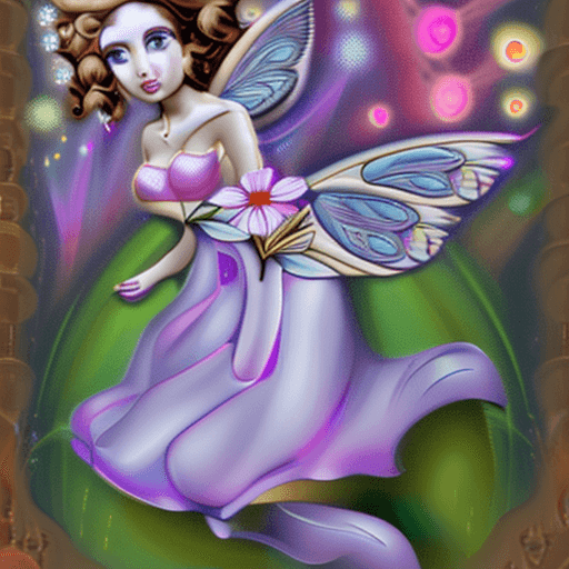 AI generated: fairy with flowers, pastel colors, extremely detailed, lights, glow, flowers