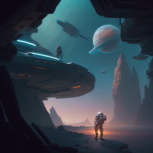 AI generated: best quality, cinematic, futuristic, a space pirate hunting for treasure, travelling through cosmos,...