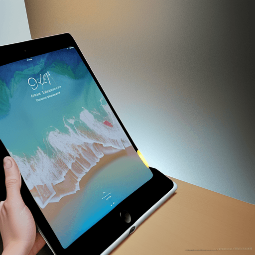 AI generated: Uma imagem elegante do iPad sendo usada por alguém em um ambiente moderno e inspirador, demonstrando...