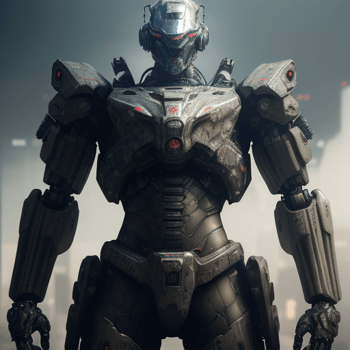 AI generated: Masterpiece, full-body shot, intricate raw photography. Cyberpunk, realistic, highly detailed 3D ren...