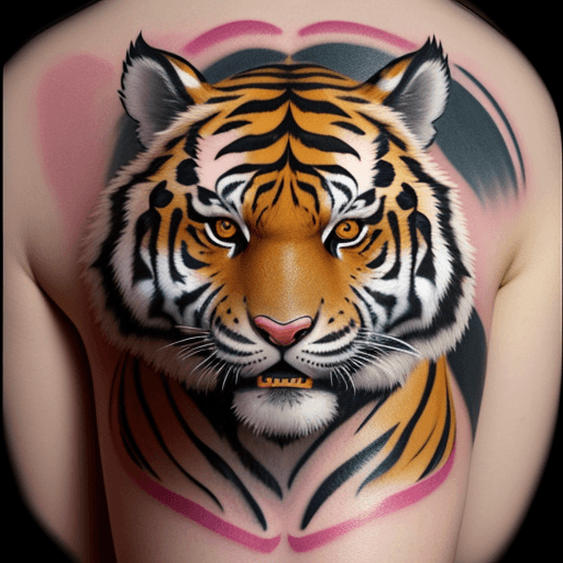 AI generated: Old School Tiger Tattoo