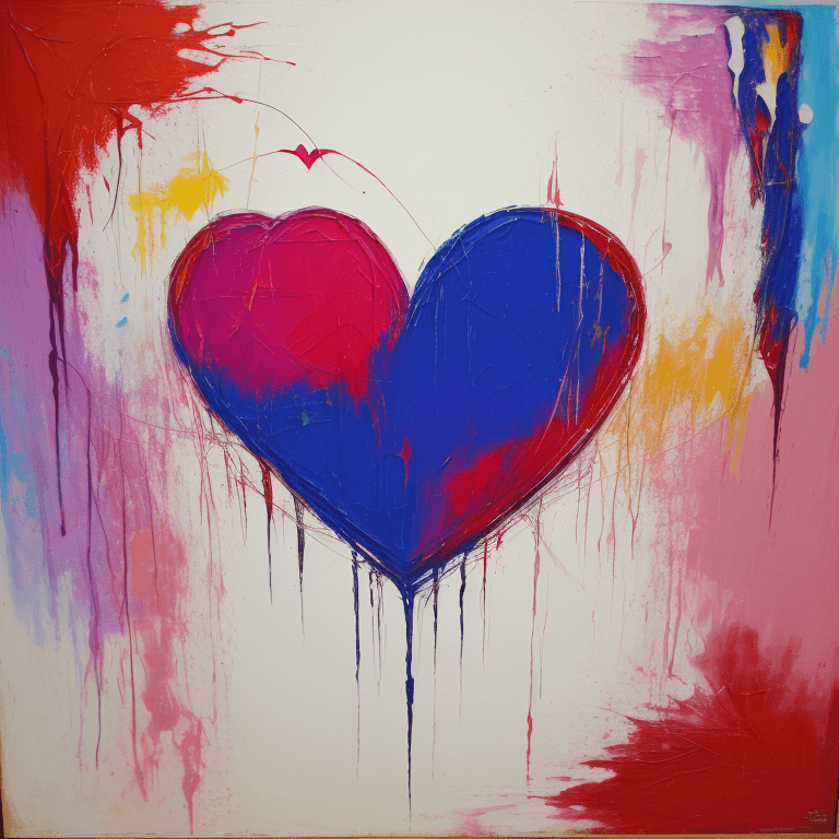 AI generated: abstract  painting, art, heart