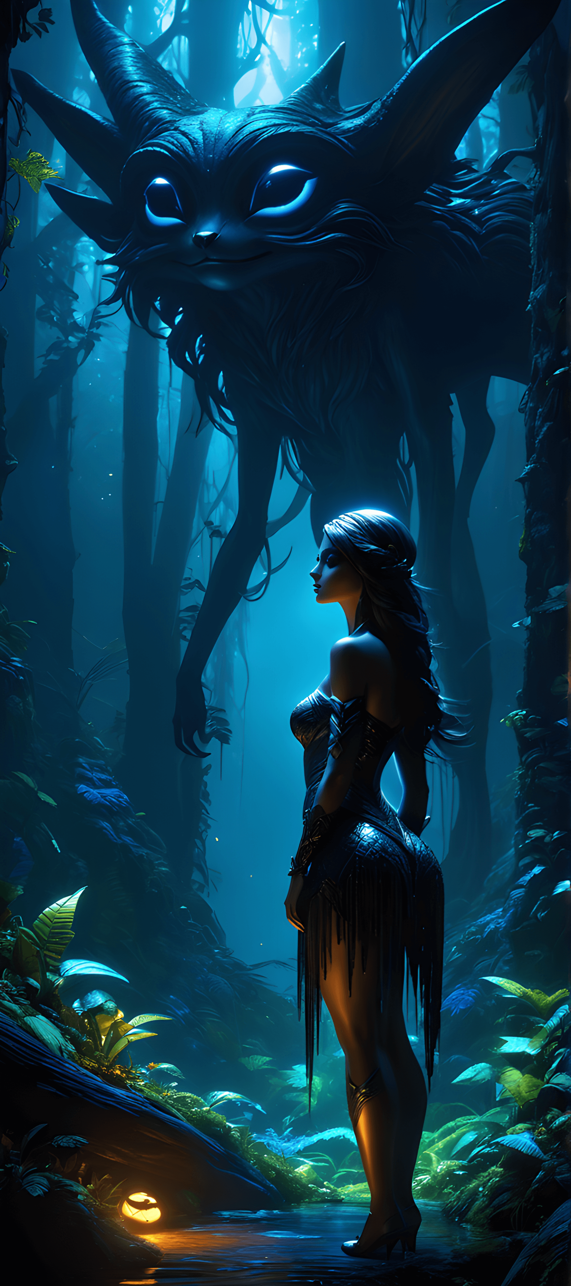 AI generated: (Masterpiece 1:1) art in the style of Fabian Perez and Larry Bud Melman. Beauty and incredible alien...