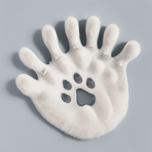 AI generated: cat paw print
