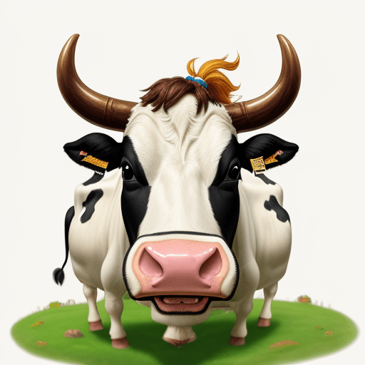 AI generated: Cow in the style of Asterix
