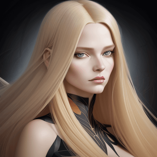 AI generated: an illustration of a woman with long blond hair, in the style of ingrid baars, j. scott campbell, da...