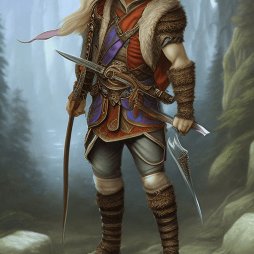 AI generated: dnd 5th edition 
eye patch 
Male Elf bowman 
full body