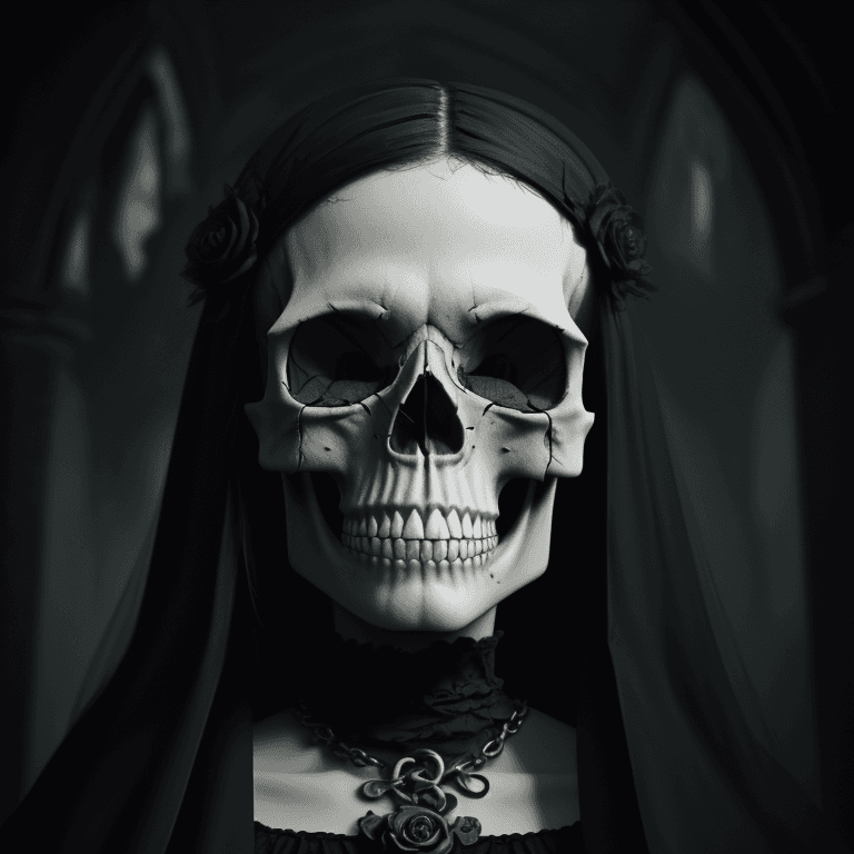 AI generated: gothic skull photographic cinematic