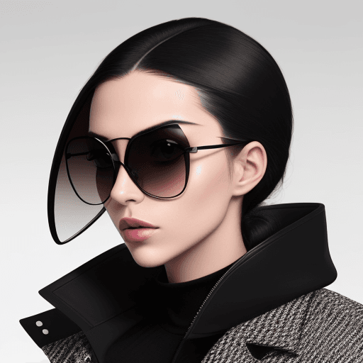 AI generated: Capture a stylish 8K product photograph of blank sunglasses, meticulously styled and photographed ag...