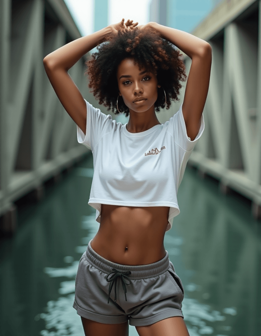AI generated: photo of a 24 year old asian female elegant hostess, Smooth, medium-toned skin with warm undertones,...