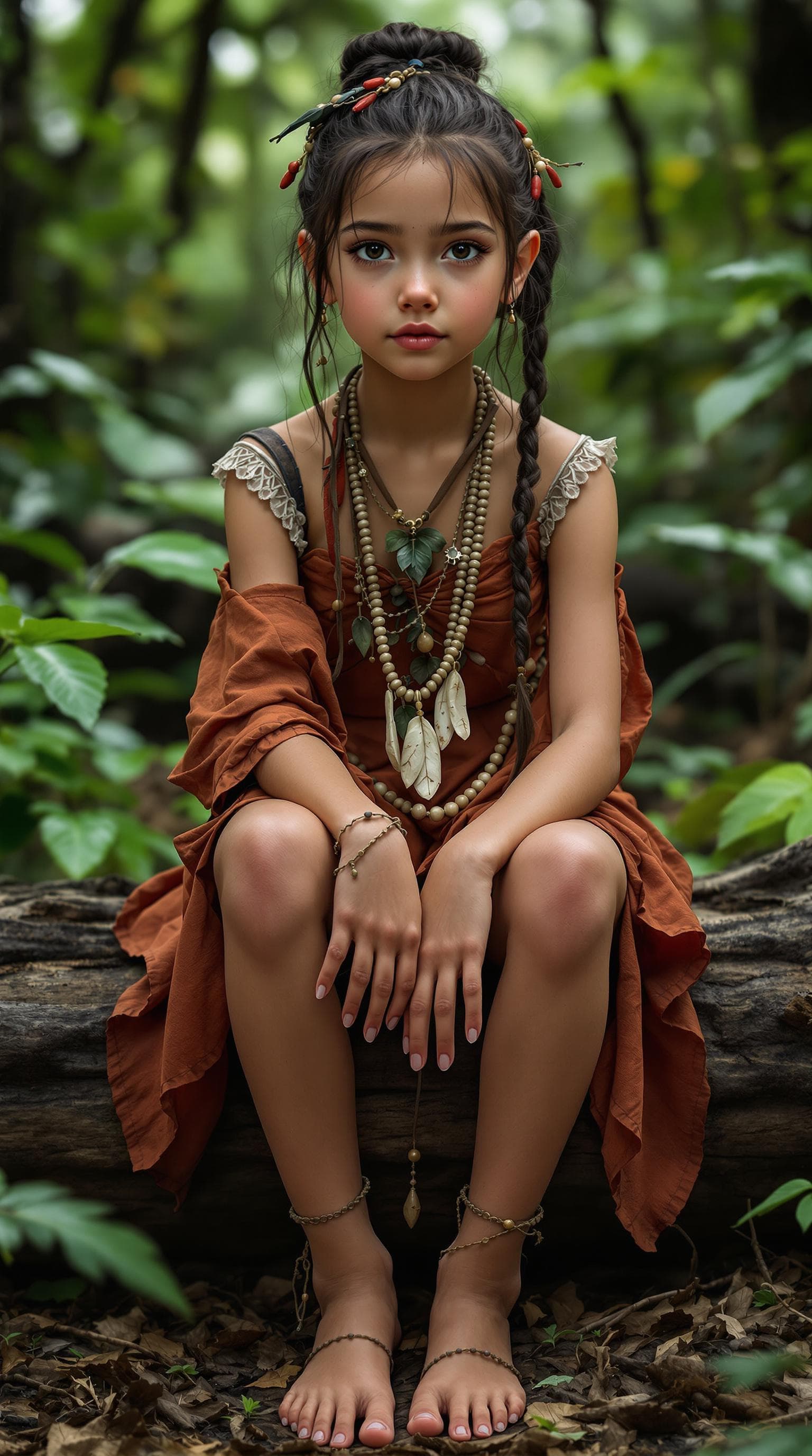AI generated:  professional photo of a exceptionally beautiful girl in the world  (young girl), (seven year old) 1...