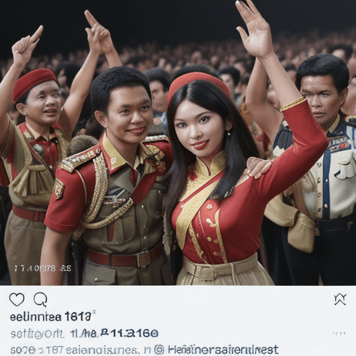 AI generated: an instagram post, picture with 16:9 scale, celebration for Indonesian National Heroes Day