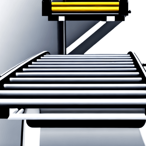 AI generated: a stopped conveyor, service unavailable, details, white background