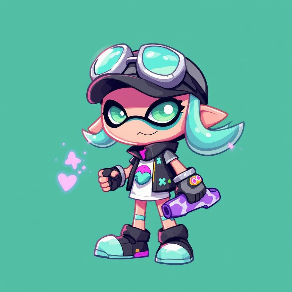 AI generated: Splatoon Agent 8 sex
