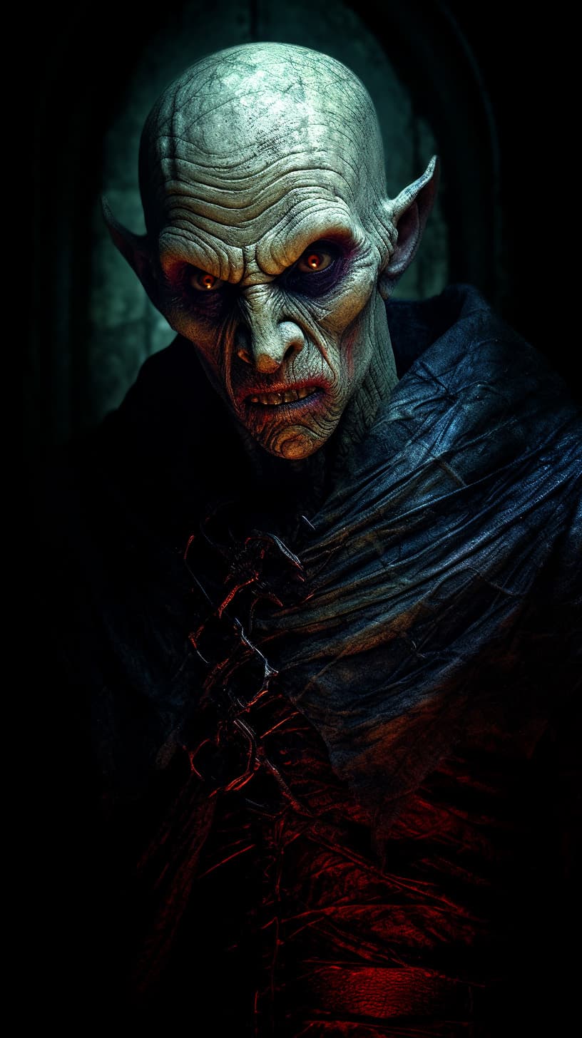 AI generated: Scary ancient male Strigoi vampire, horror, ultra-detailed, HDR, dramatic lighting --ar 9:16 --q 2 -...
