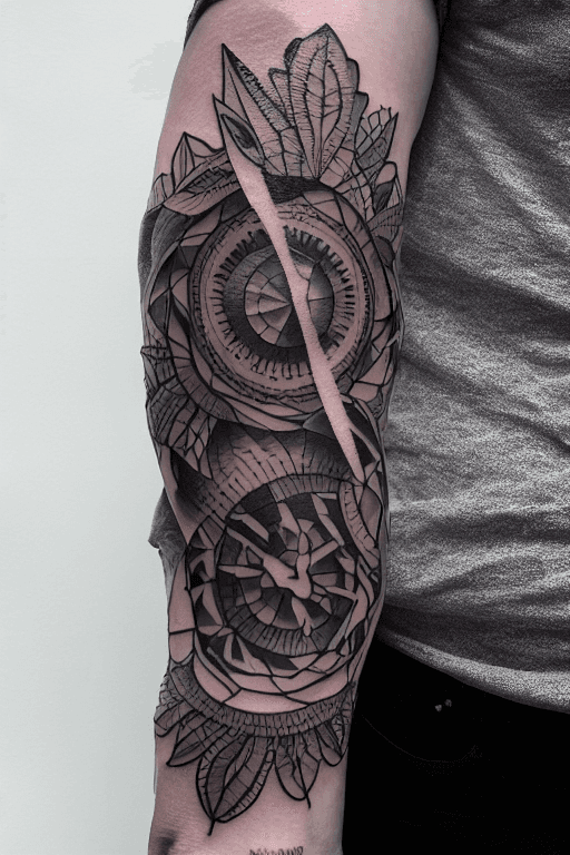 AI generated:  lowpowly mesh arm  tattoo , 