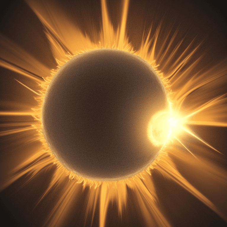 AI generated: realistic sun as a fireball central in picture with transparent backround