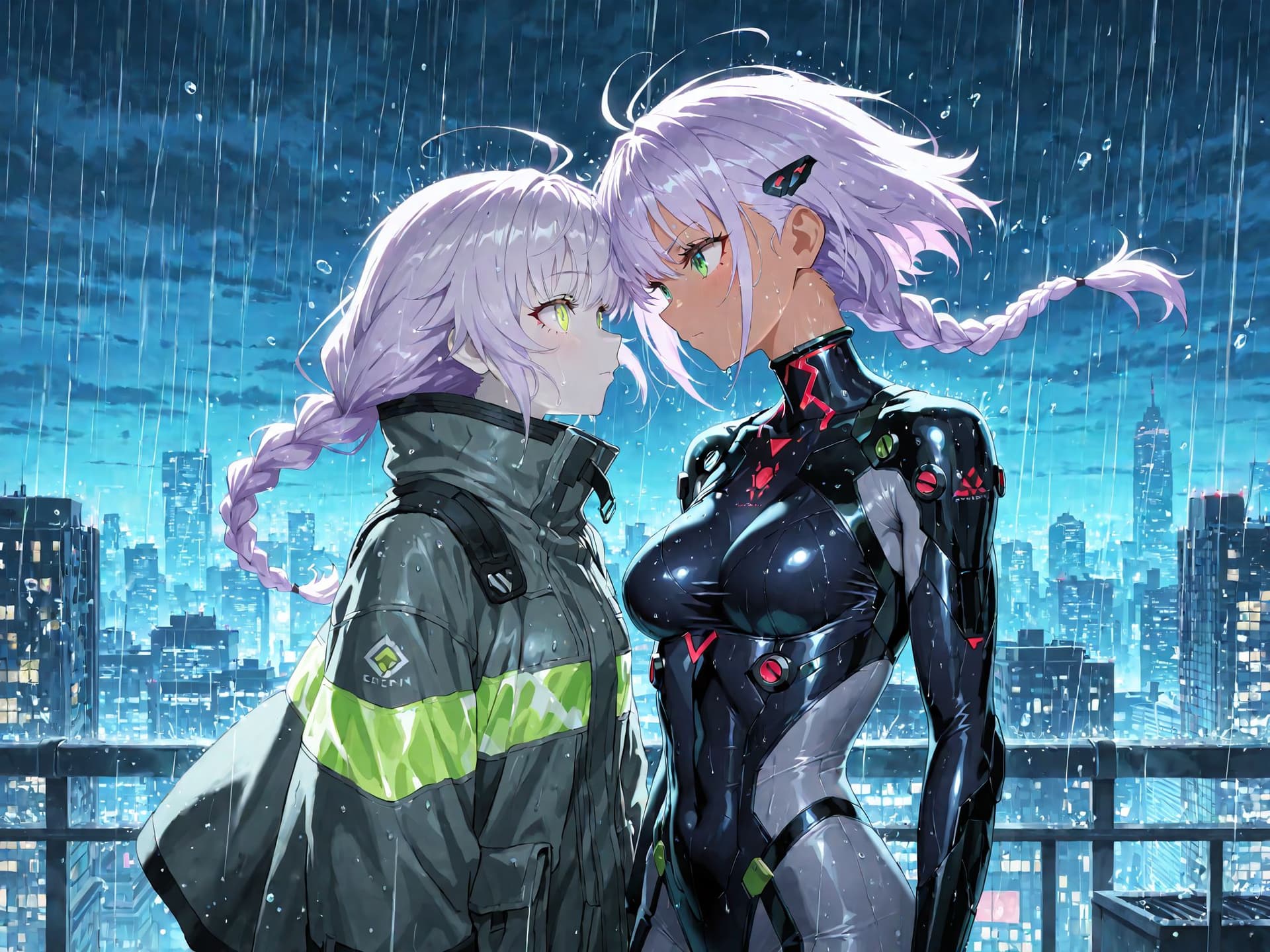 AI generated: (masterpiece), (best quality), ultra-detailed, cinematic lighting, anime style, two beautiful anime ...