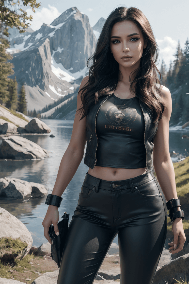 AI generated: Stunning young woman, (italian:0.3, Celtic:0.3, Romanian:0.4), beautiful girl, 25 years old, surviva...