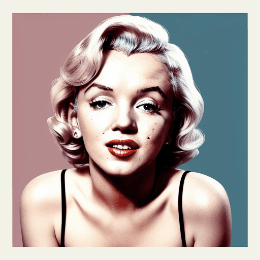 AI generated: Marilyn Monroe, T-Shirt, lofi colors, lofi vibes, extra eyes