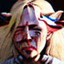 AI generated: realistic epic, Woman crying with (goat horns 1.2), sad look, deeply sad facial expression, blue and...