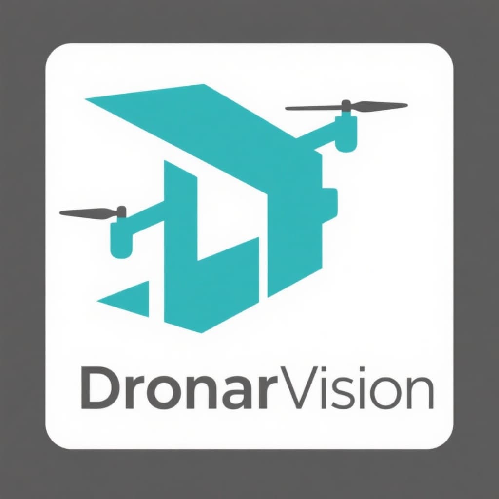 AI generated: A vector logo for DrönarVision, a drone services company. Minimalist, flat design, high contrast. Te...