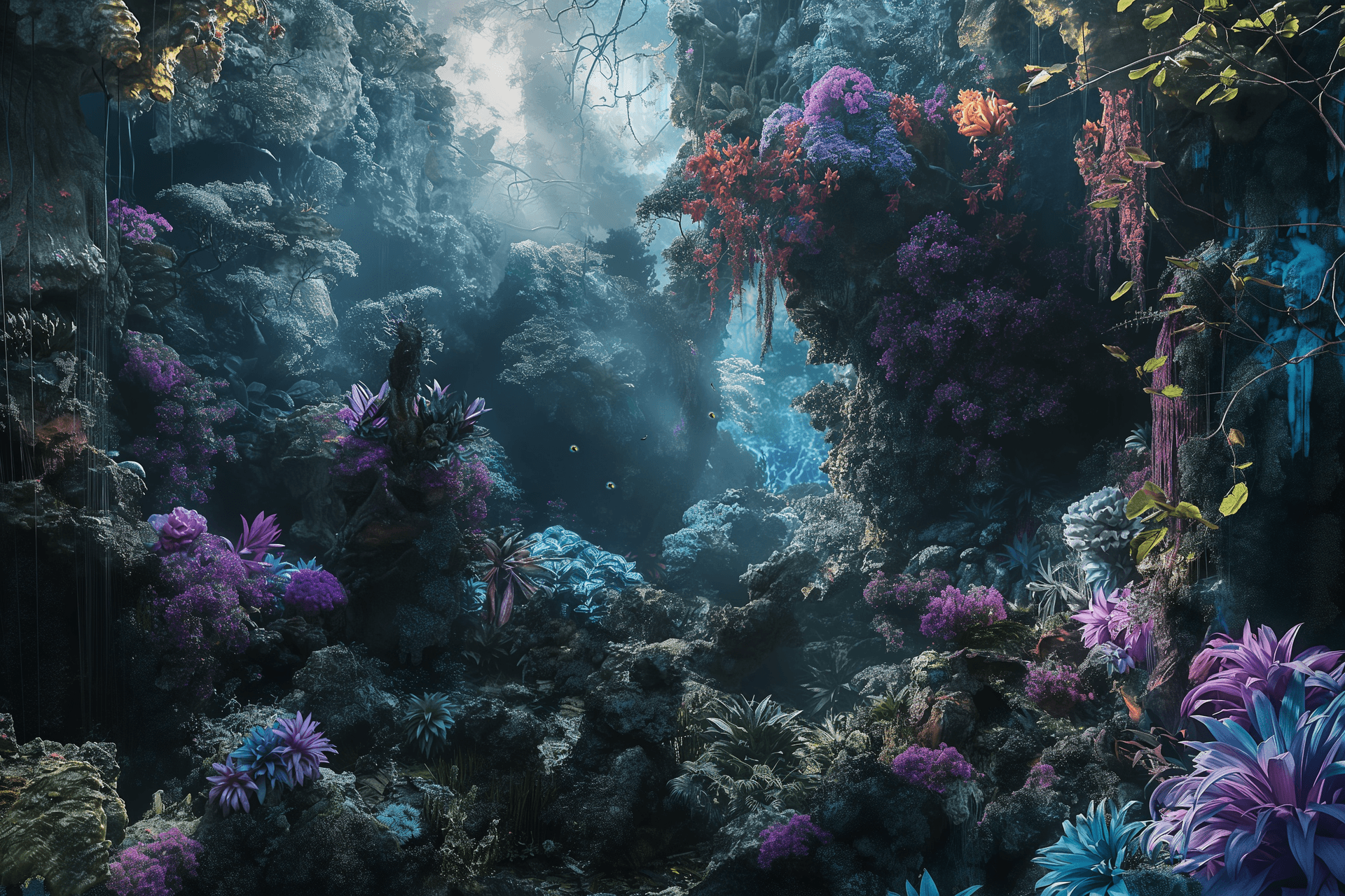 AI generated: artworks that explore the concept of escapism, creating immersive, fantastical, and otherworldly set...