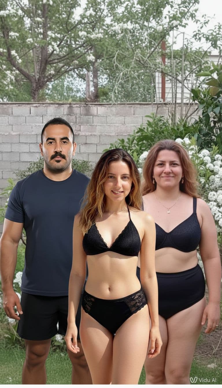 AI generated: Beautiful Iranian women next to men