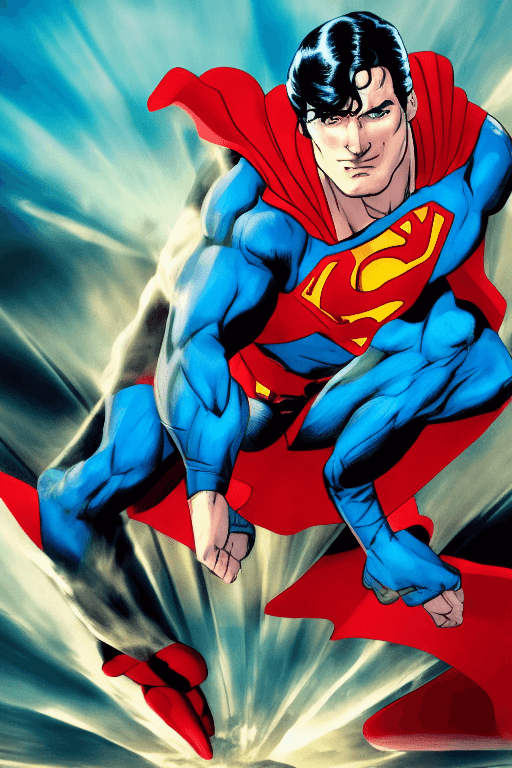 AI generated: Superman flying