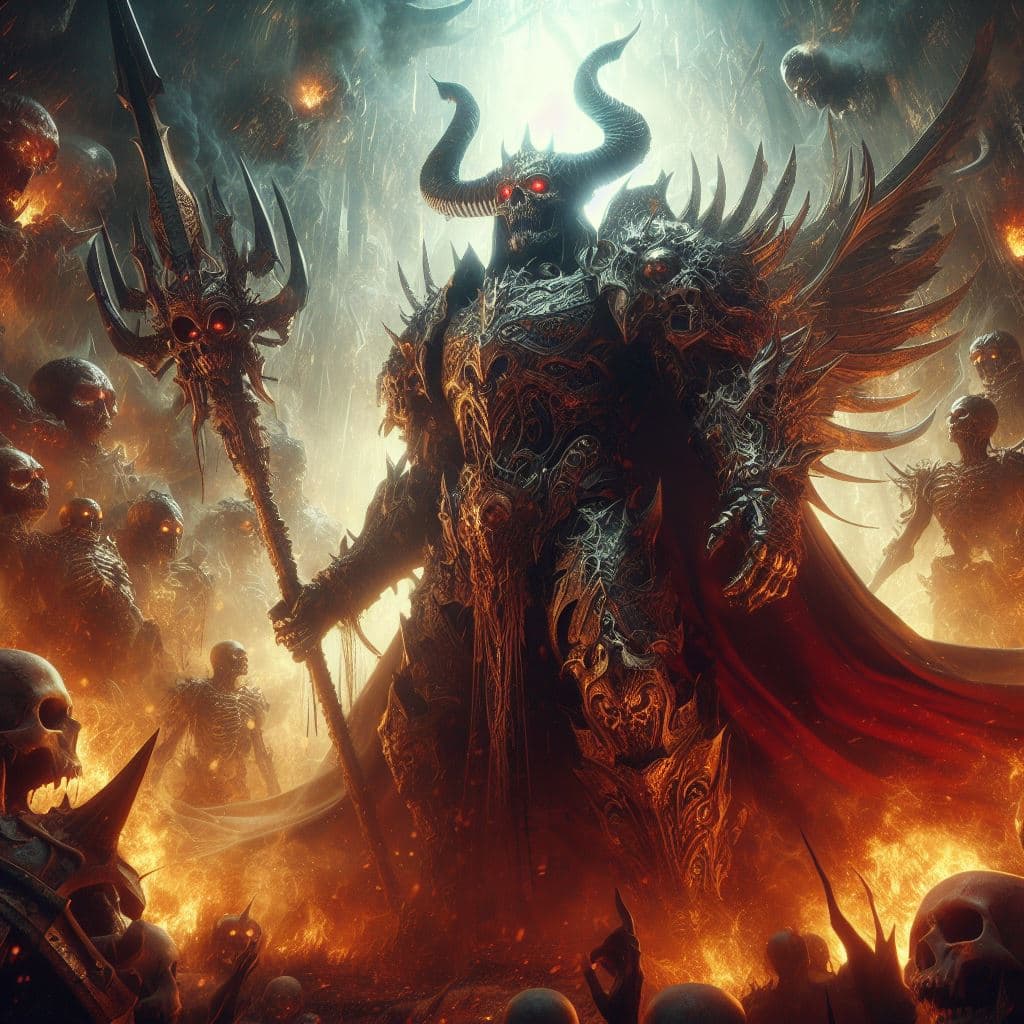 AI generated: heavy nightmare Version King of the Hell , , photorealism, fantasy, dynamic lighting, very high deta...