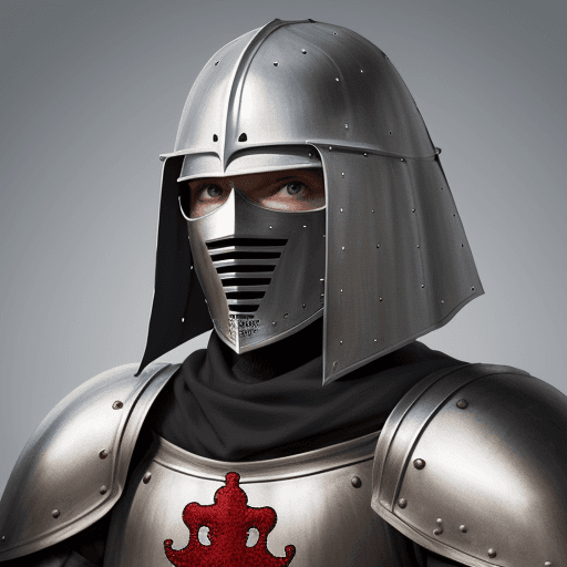 AI generated: Medieval knight, somente or elmo, highly realistic, ultra-detailed front visage