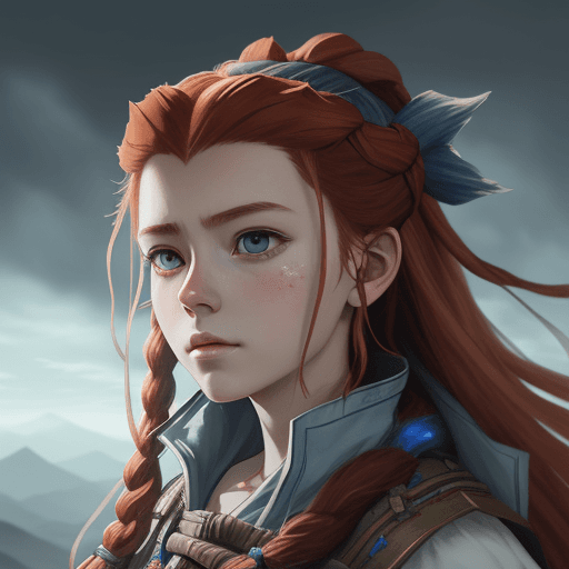 AI generated: A Surreal Ethereal Fantasy Anime Art Portrait Of Aloy